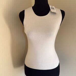 Anne Klein Cream Fitted Tank Top
